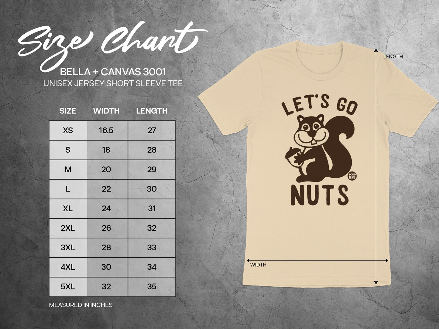 Let's Go Nuts T-Shirt Funny Squirrel Graphic Tee