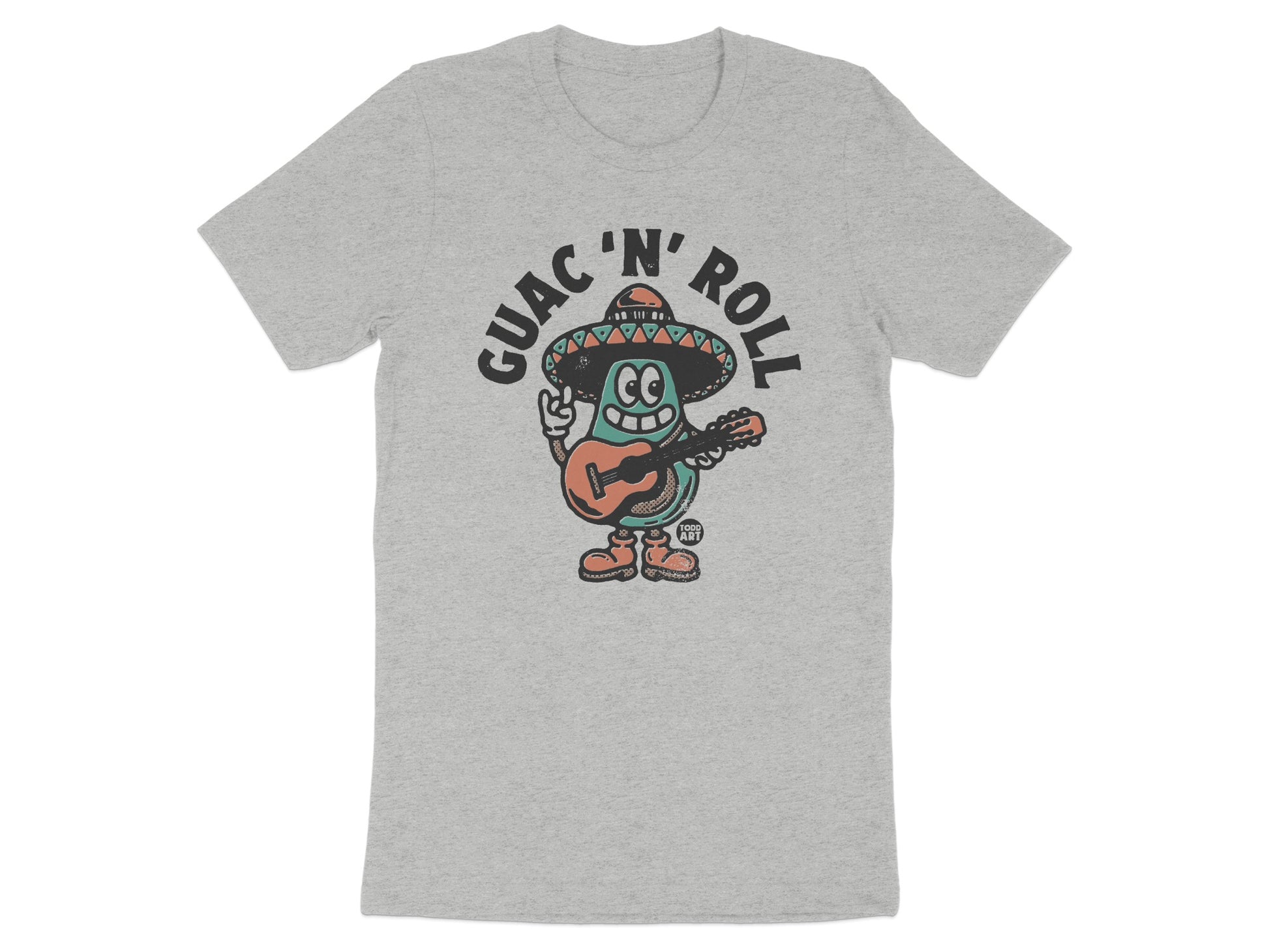 Guac 'N' Roll Guitar Playing Avocado T-Shirt