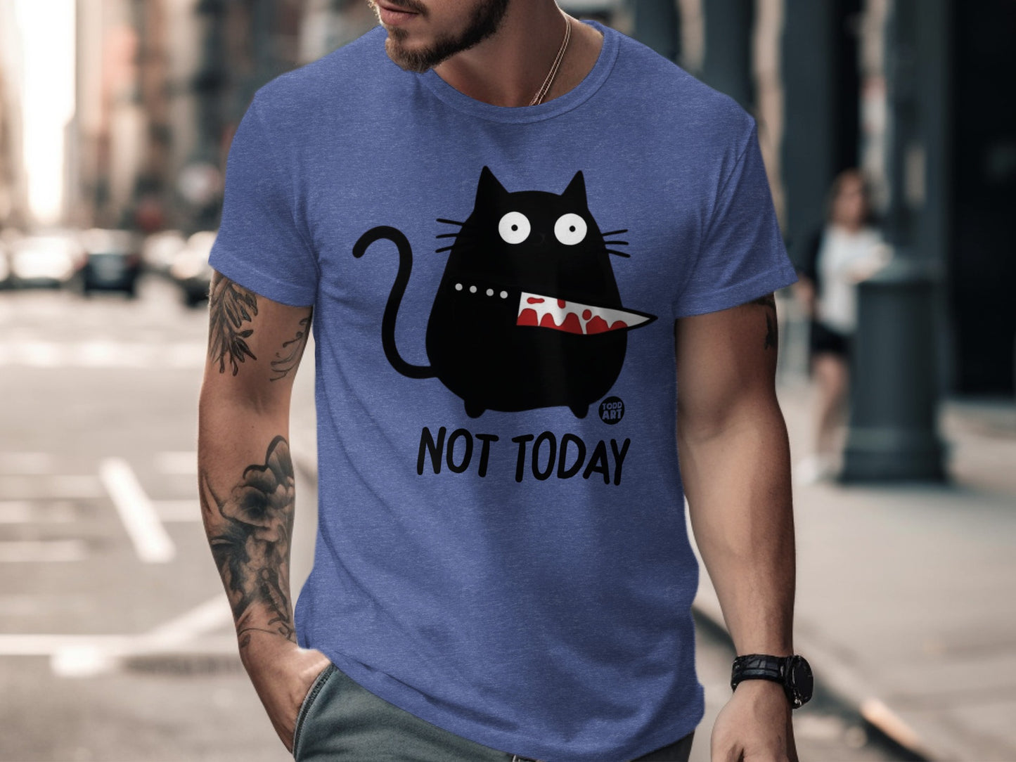 Not Today Cute Cat Graphic T-Shirt Fashion Product