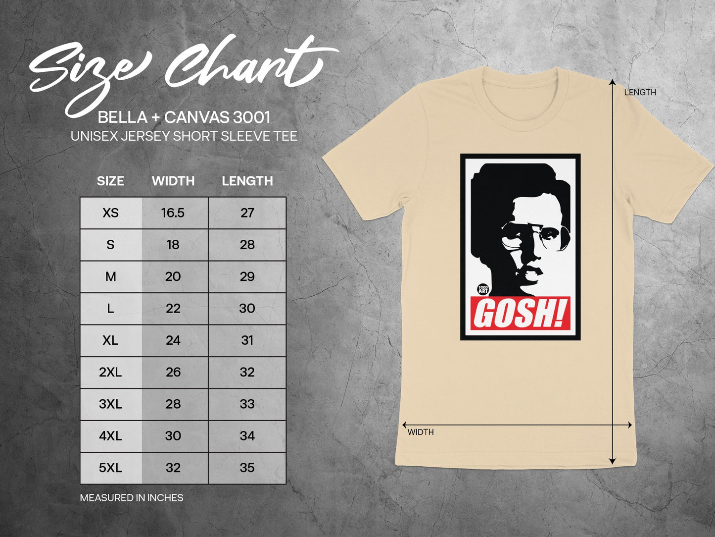 Retro Movie Poster Gosh Graphic Design Tee