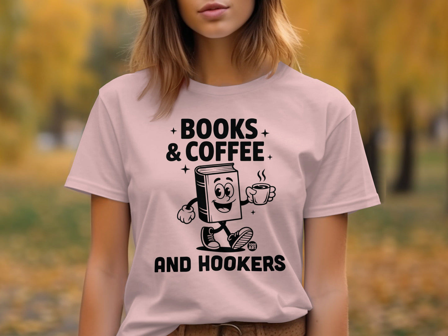 Books Coffee And Hookers Printed Shirt Product