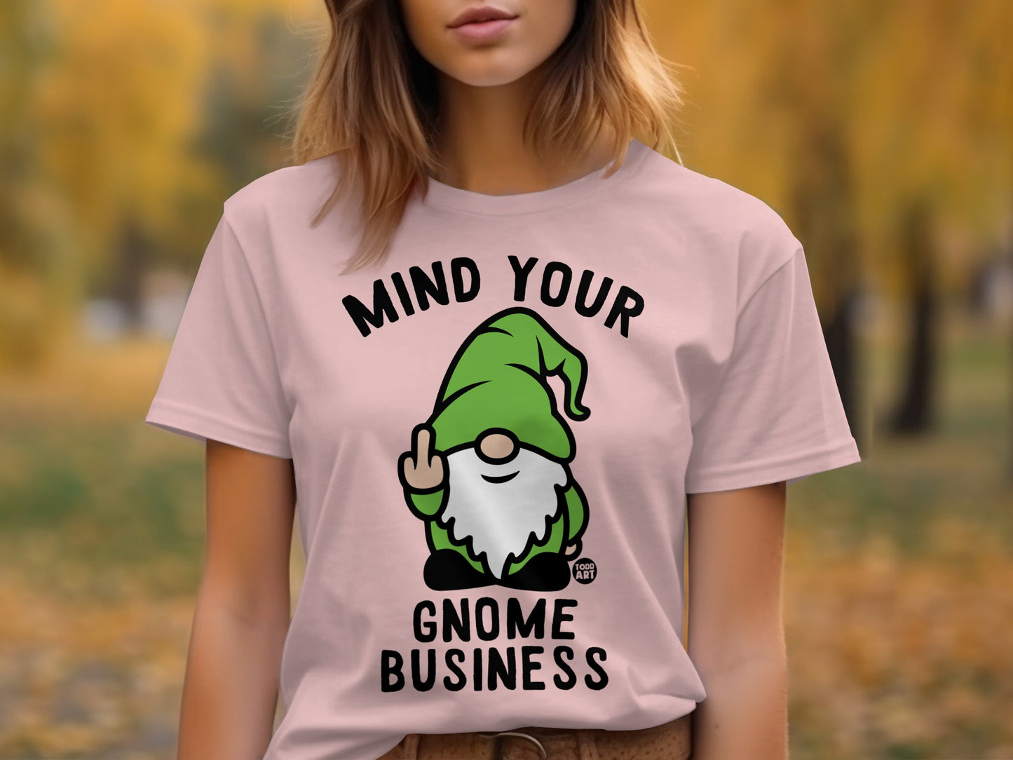 Mind Your Gnome Business Graphic T Shirt product