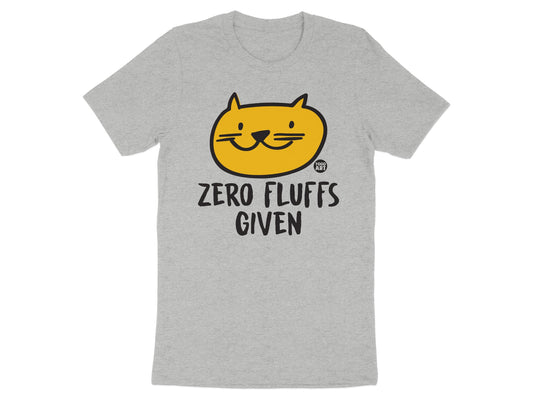 Funny Zero Fluffs Given Cat Design T-Shirt product