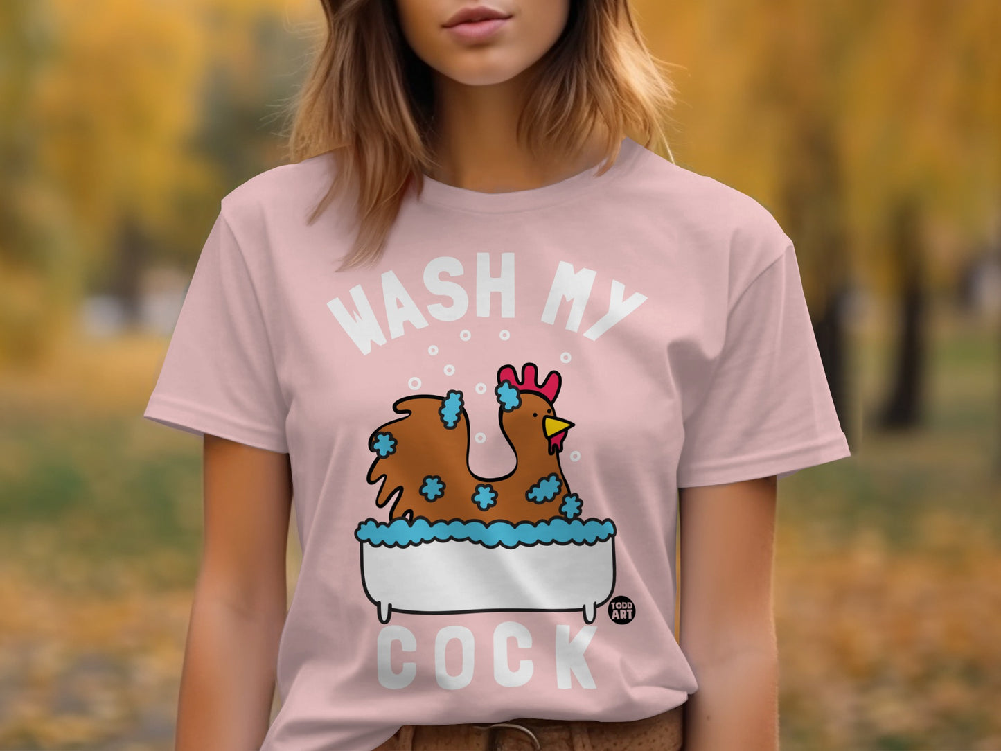 Funny Chicken Wash My Cock Graphic T-Shirt product