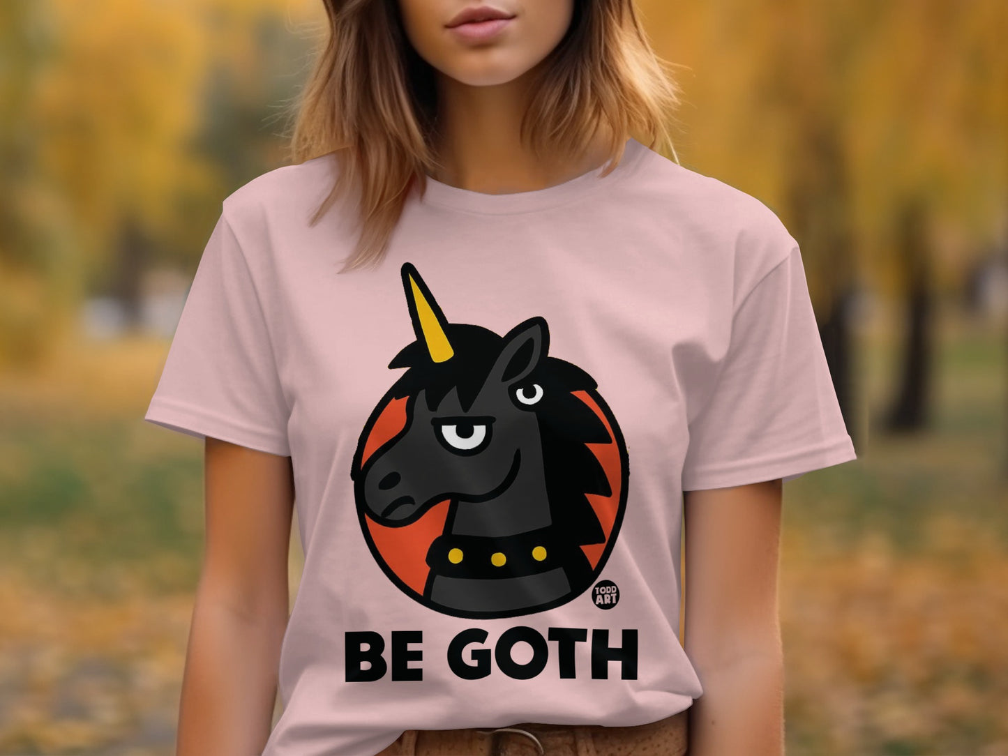 Be Goth Unicorn Graphic Tee with Bold Design