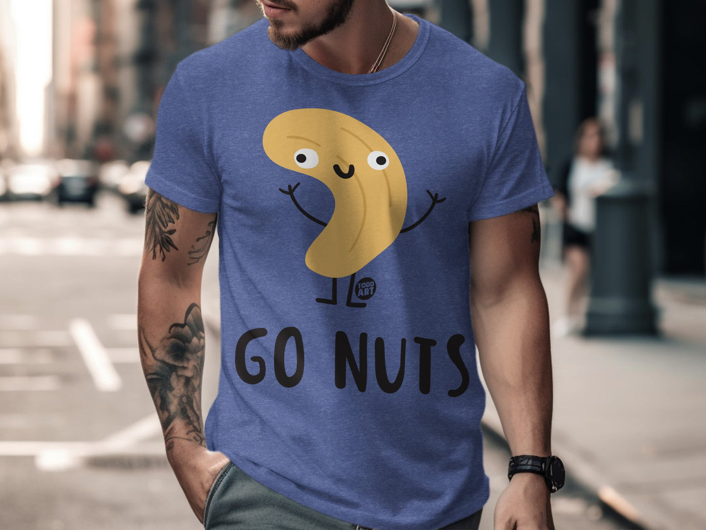 Funny Go Nuts Smiling Cashew Graphic Tee product