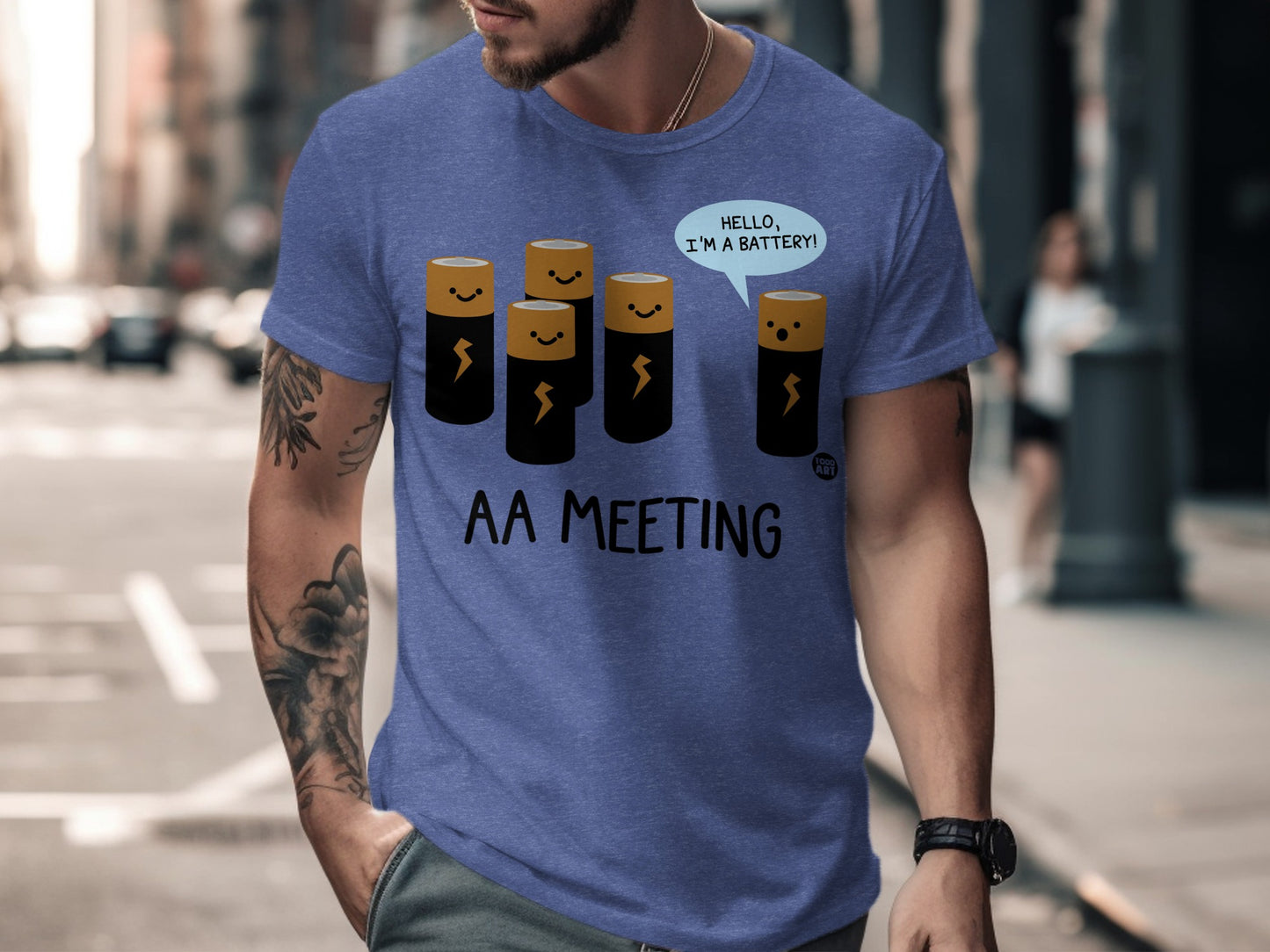 Funny Hello I'm a Battery AA Meeting T-shirt product