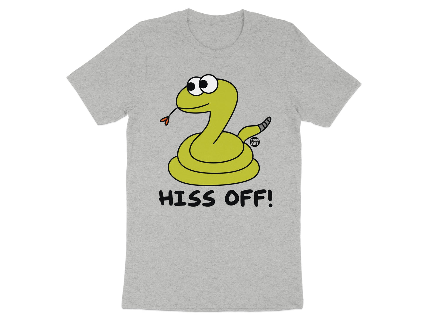 Hiss Off Cute Cartoon Snake Graphic T-Shirt