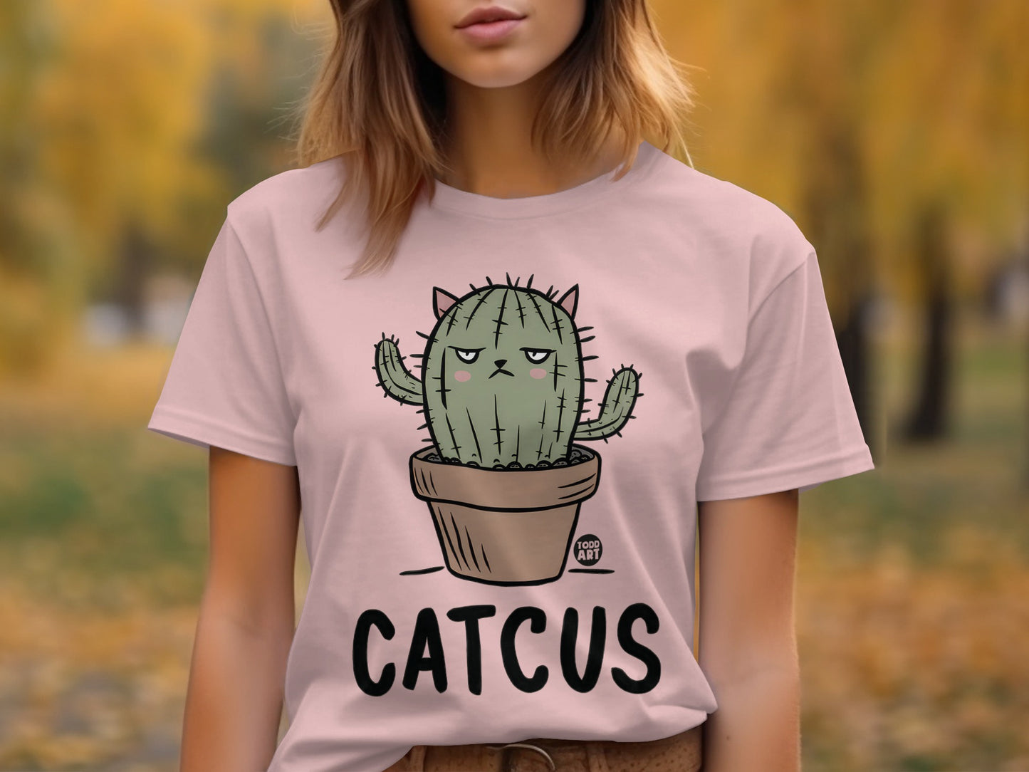Funny Cute Cactus CATCUS Graphic T-shirt product type