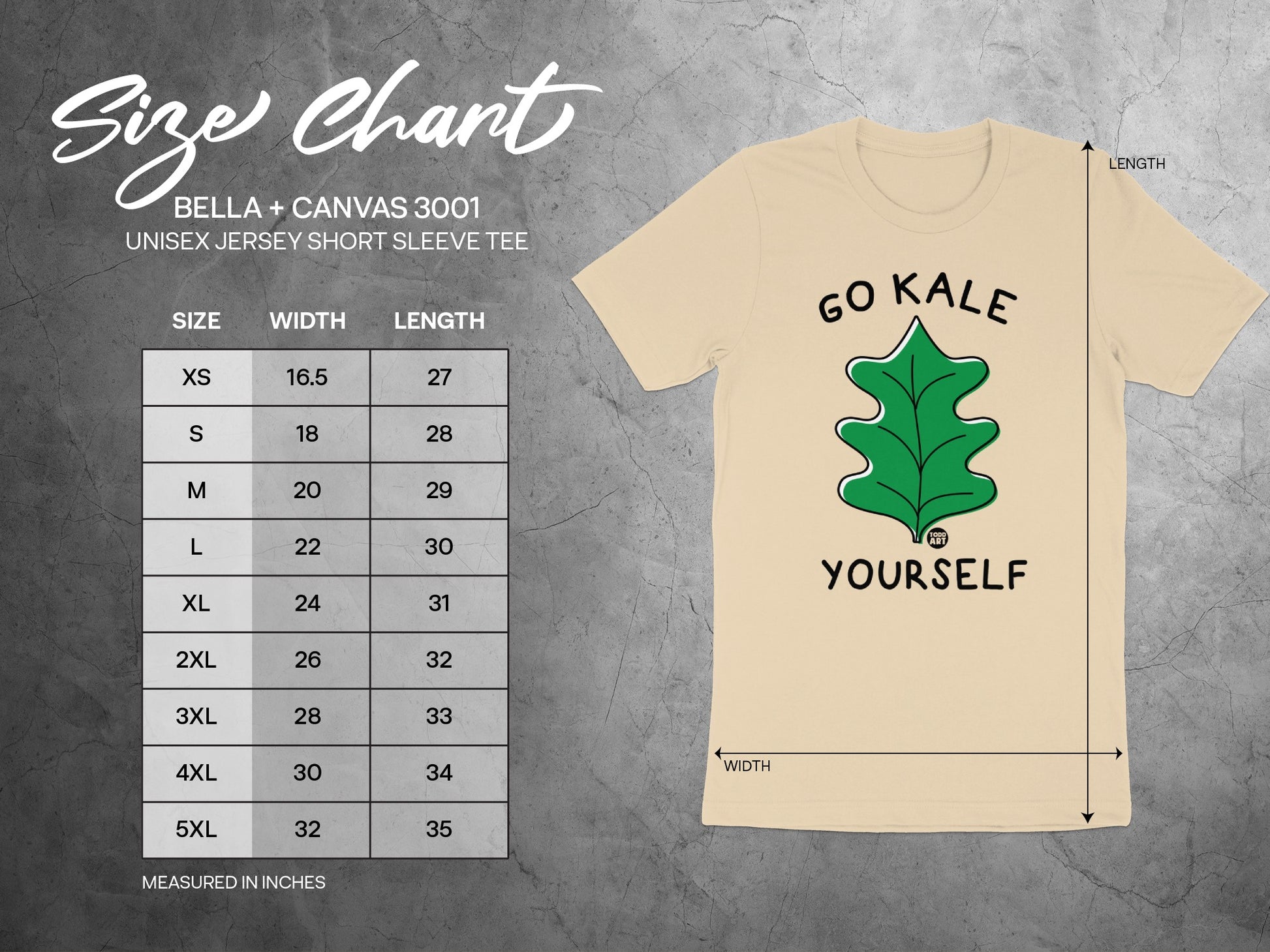 Funny Go Kale Yourself Short Sleeve Tee Shirt