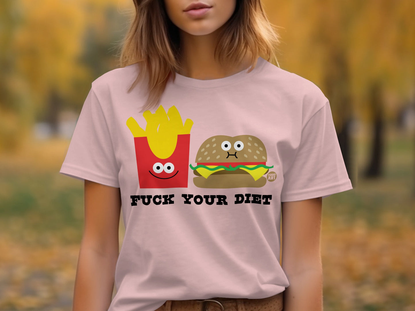Fun Fast Food Characters Graphic Tee Shirt Product