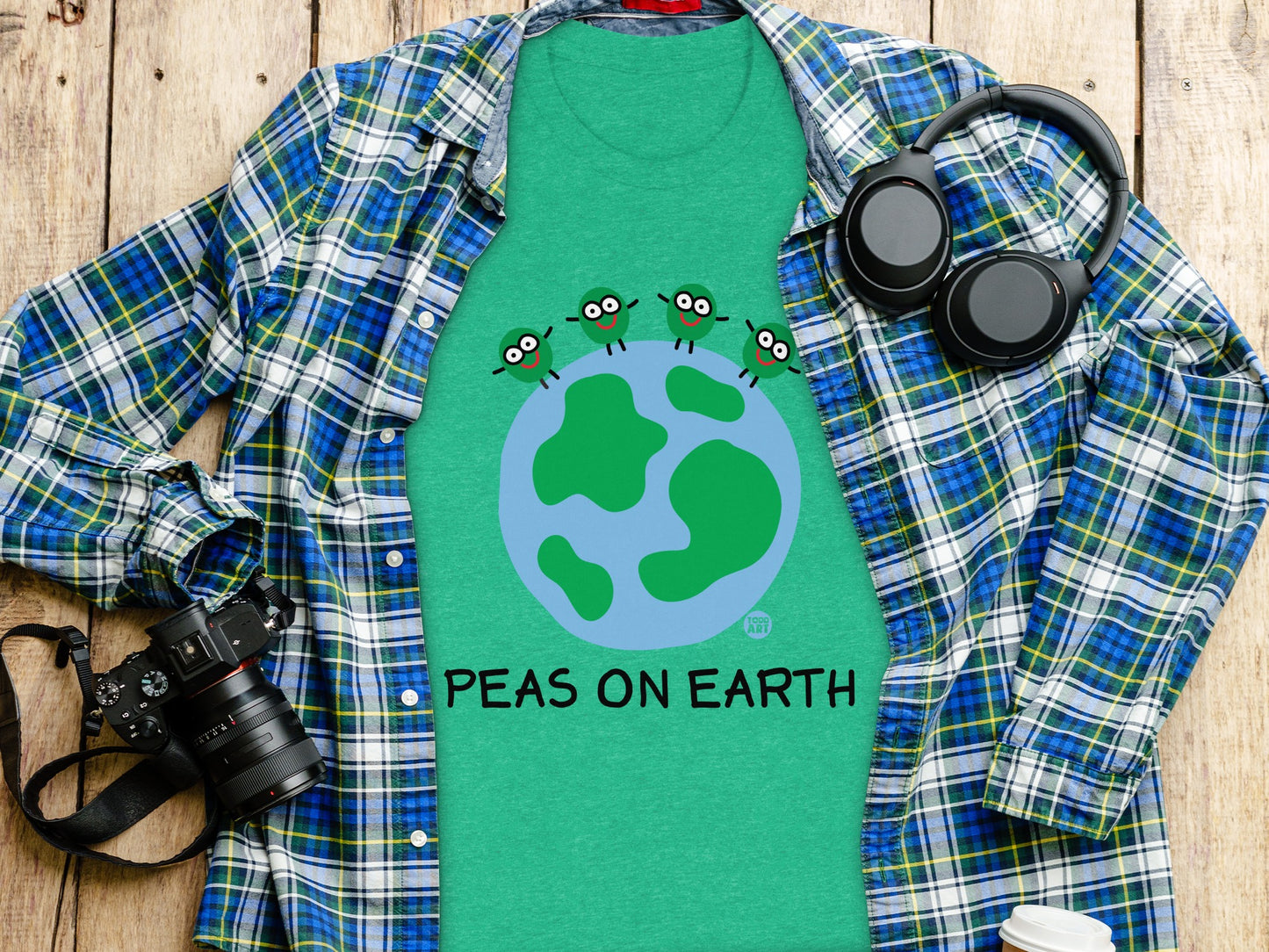 Peas On Earth Cute Graphic Tee Shirt product