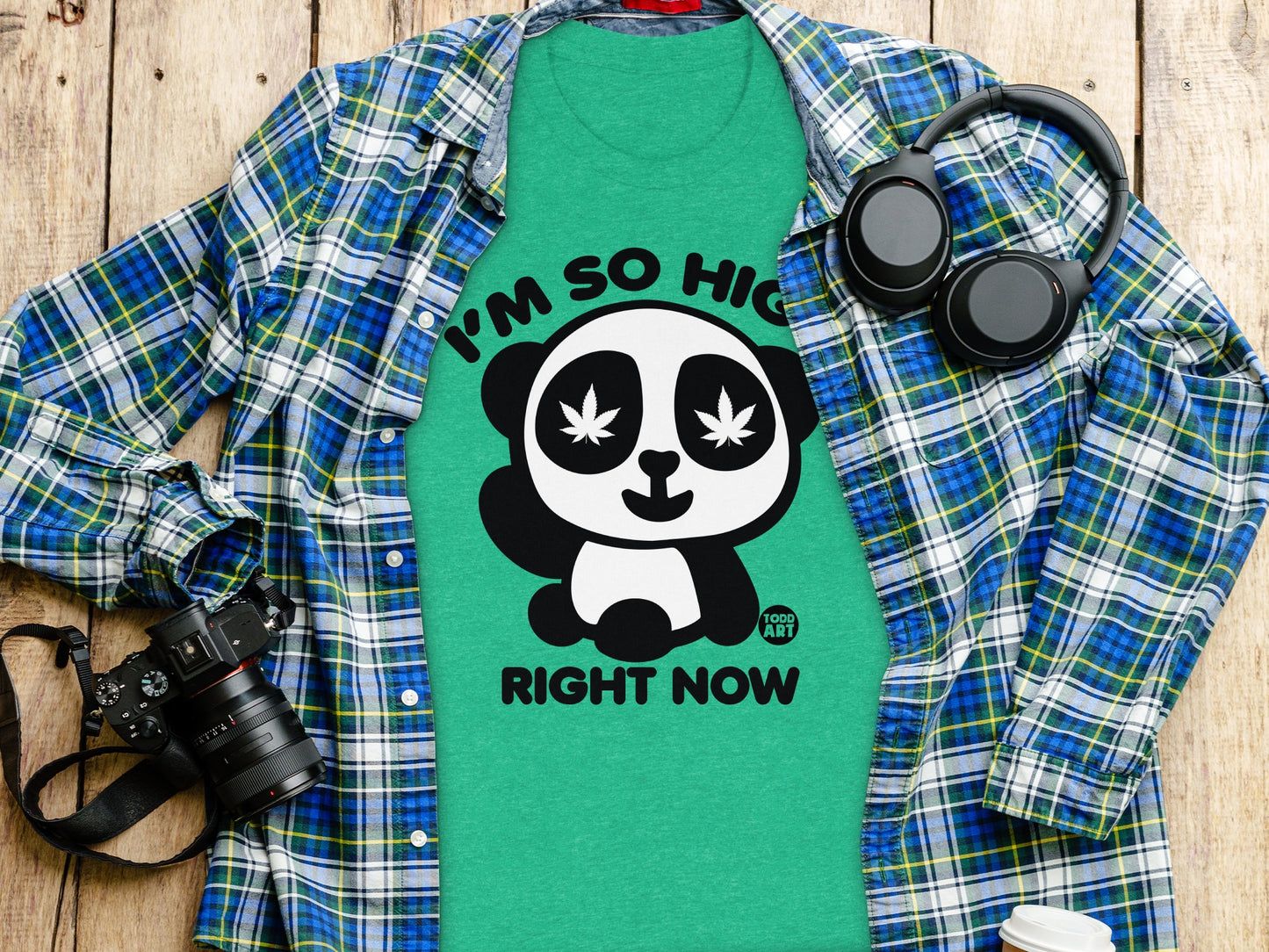 Cute Panda I'm So High Right Now Fun Shirt product