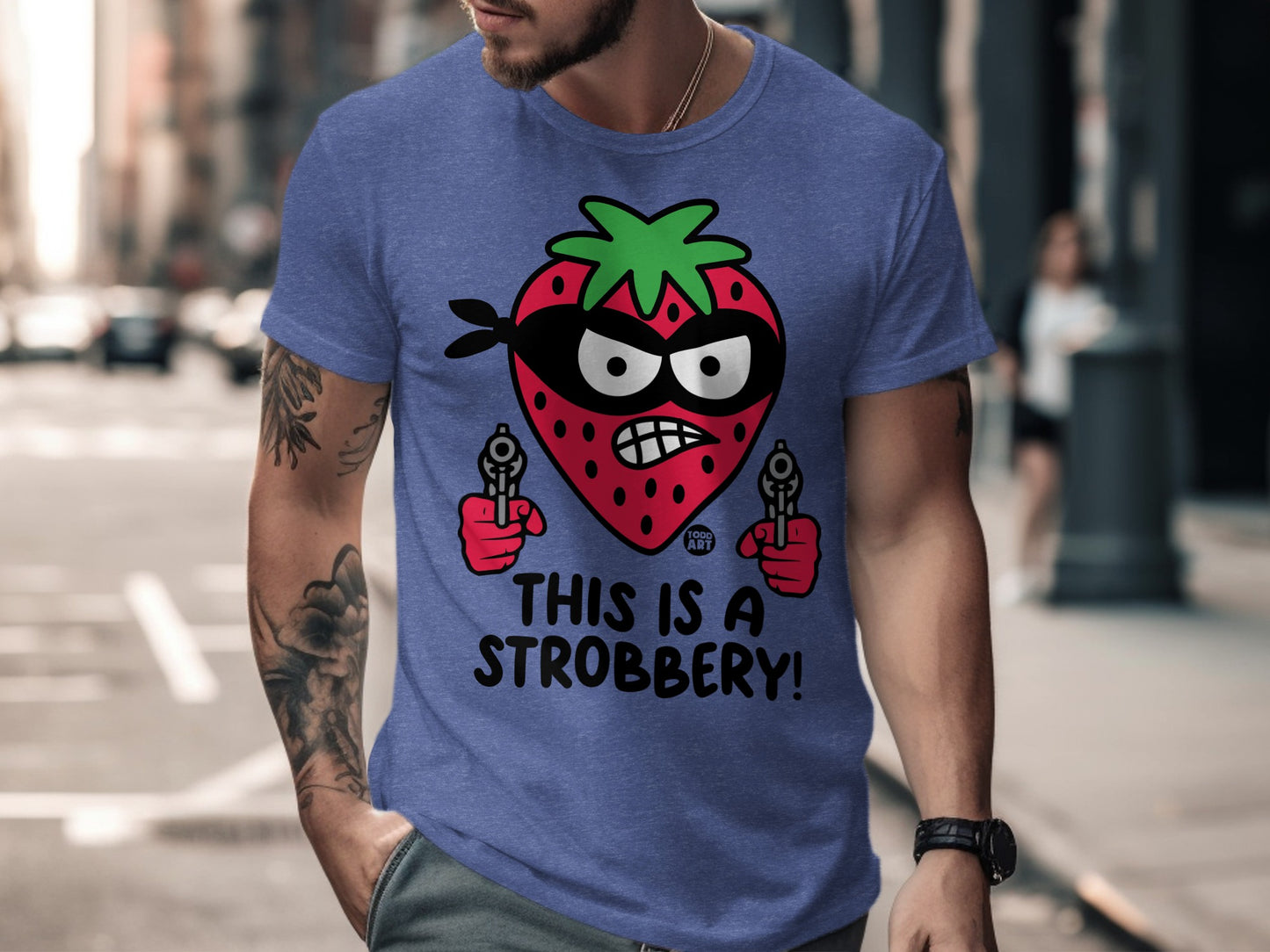 Funny Cartoon Strawberry This Is A Strobbery T-Shirt product