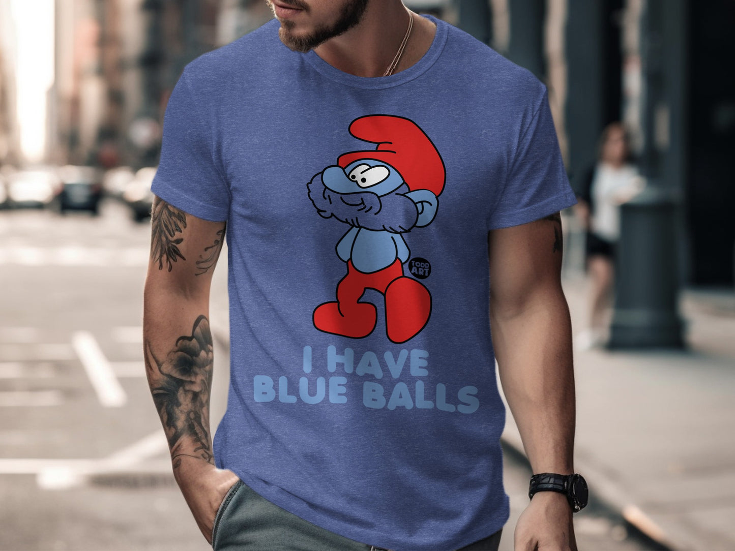 I Have Blue Balls Graphic Tee Fun Casual Shirt
