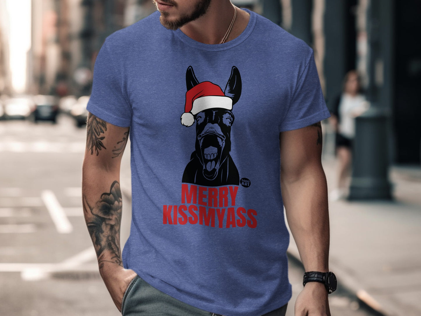 Merry Kissmyass Christmas Graphic Tee product