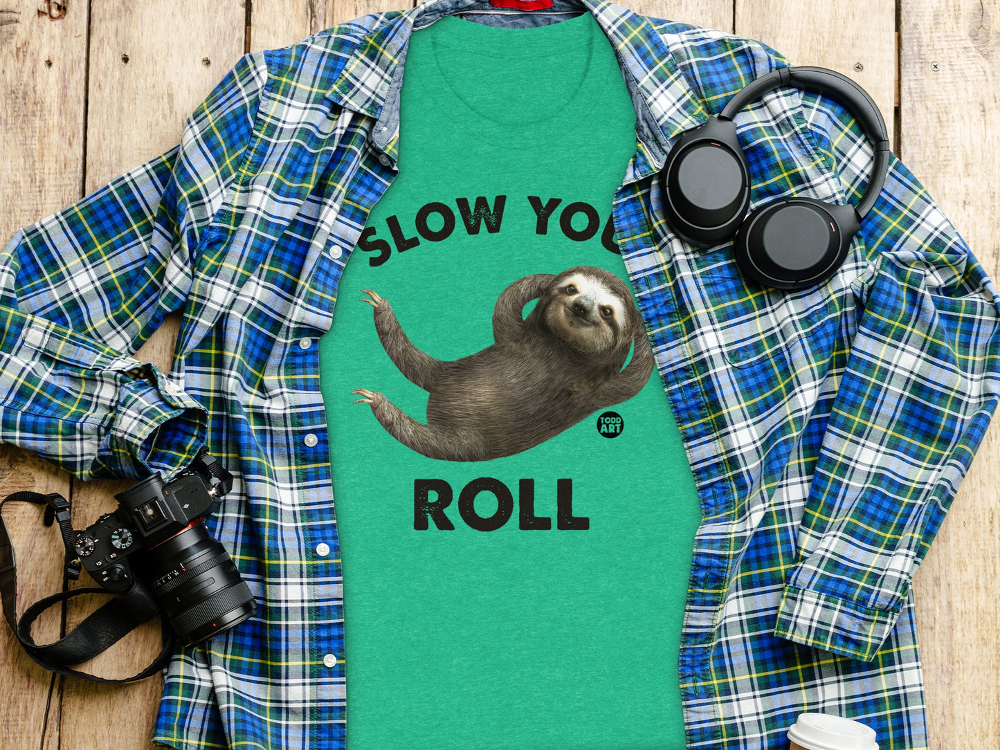 Slow Your Roll Sloth Graphic Shirt Product