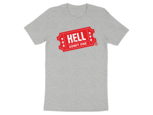 Admit One Hell Ticket Graphic Tee Shirt product type