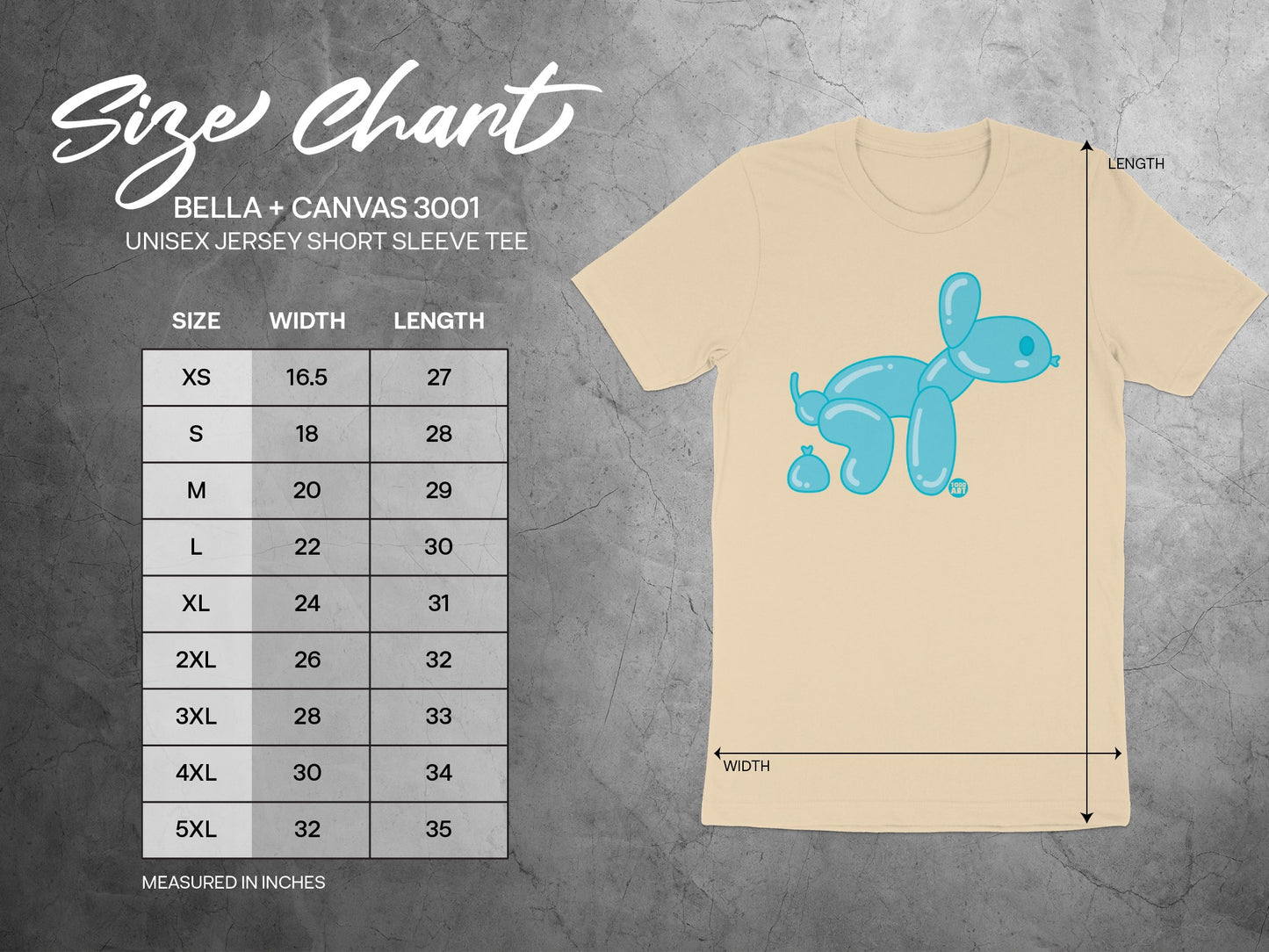 Balloon Animal Graphic on Unisex Short Sleeve Tee