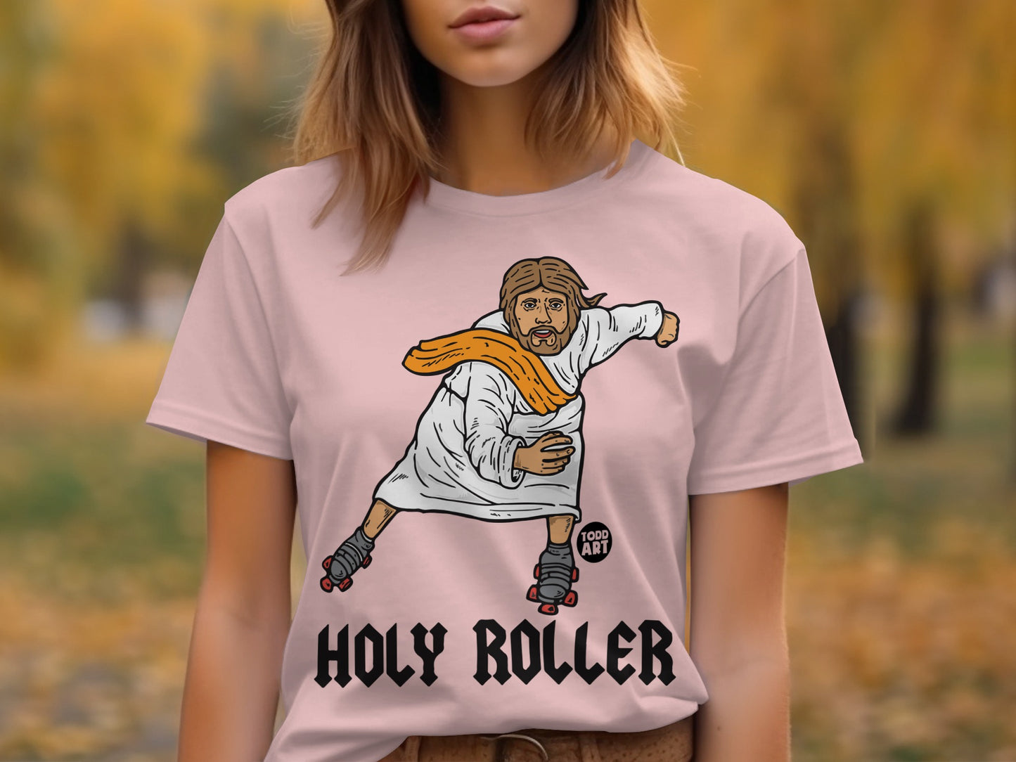Holy Roller Jesus Skating Graphic T-Shirt product
