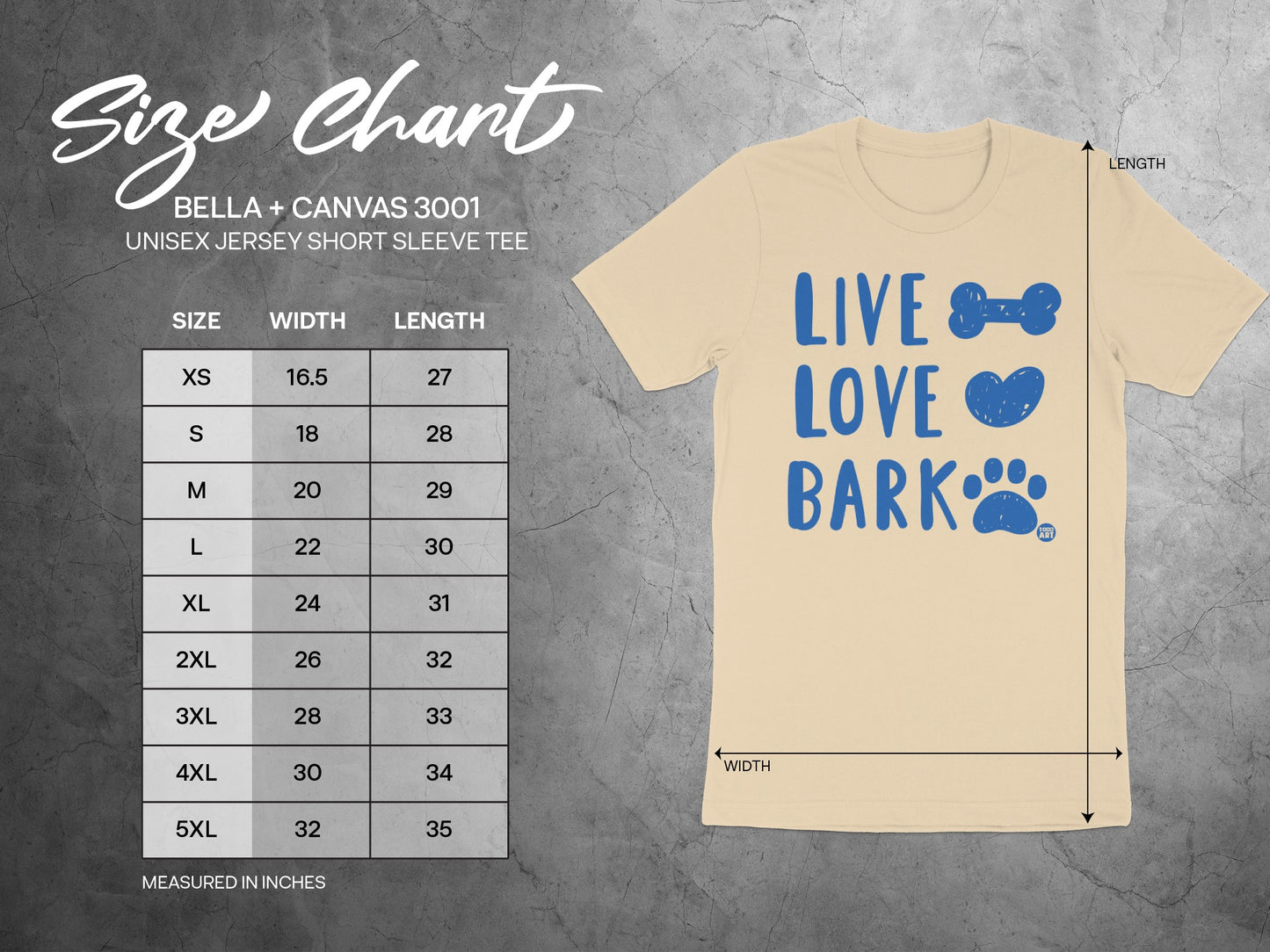 Live Love Bark Bella Canvas Dog Tee product