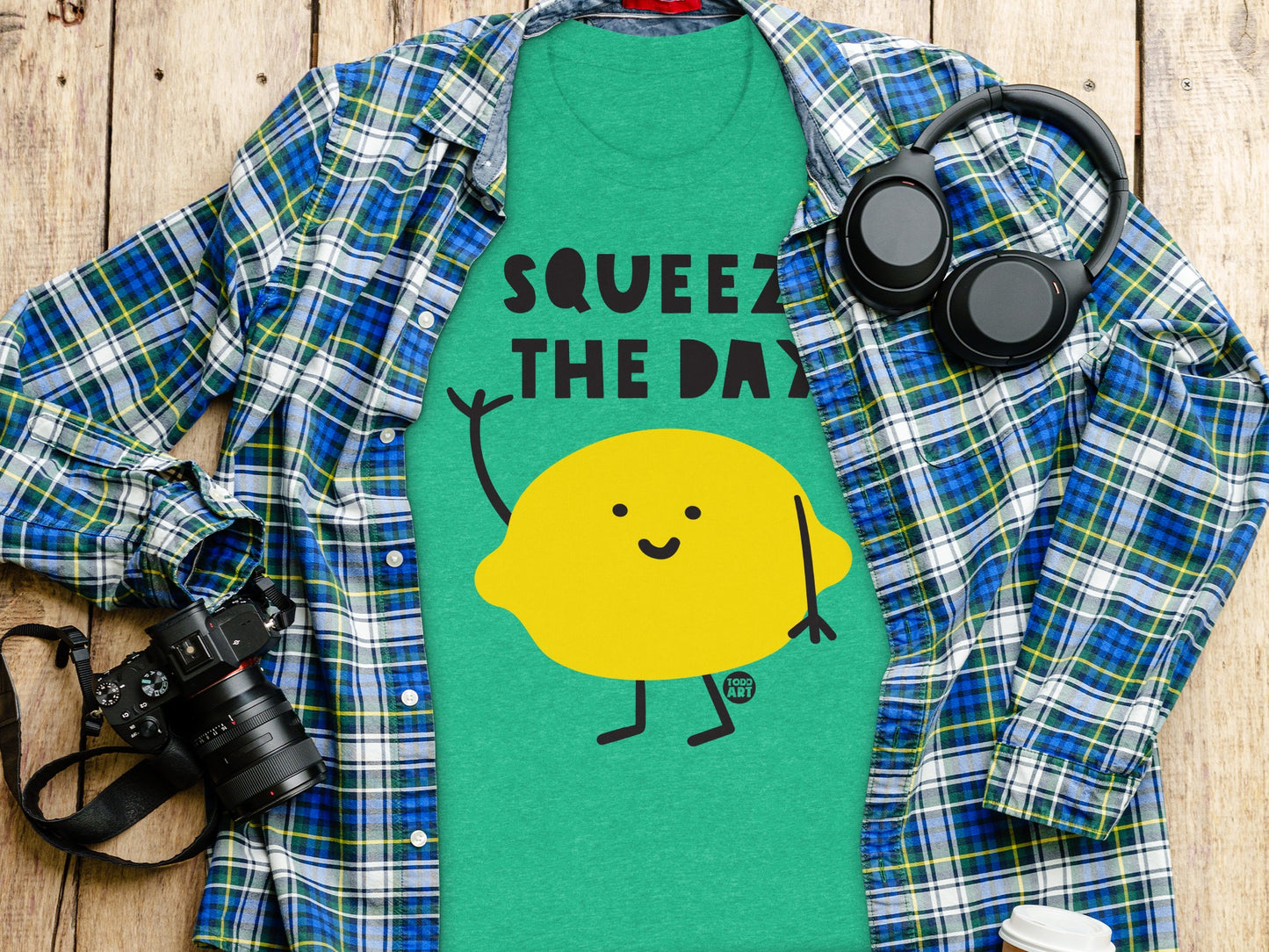 Squeeze the Day Lemon Character Graphic T-shirt product