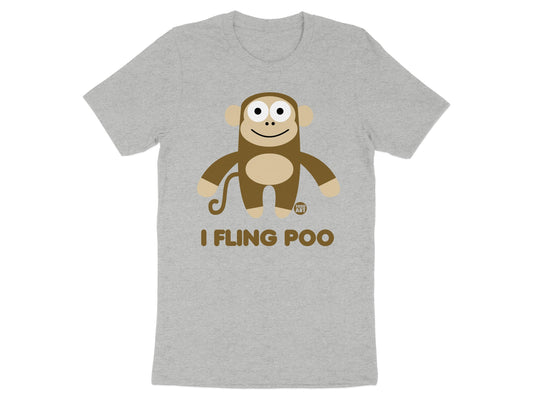 Funny I Fling Poo Monkey Graphic T-Shirt product