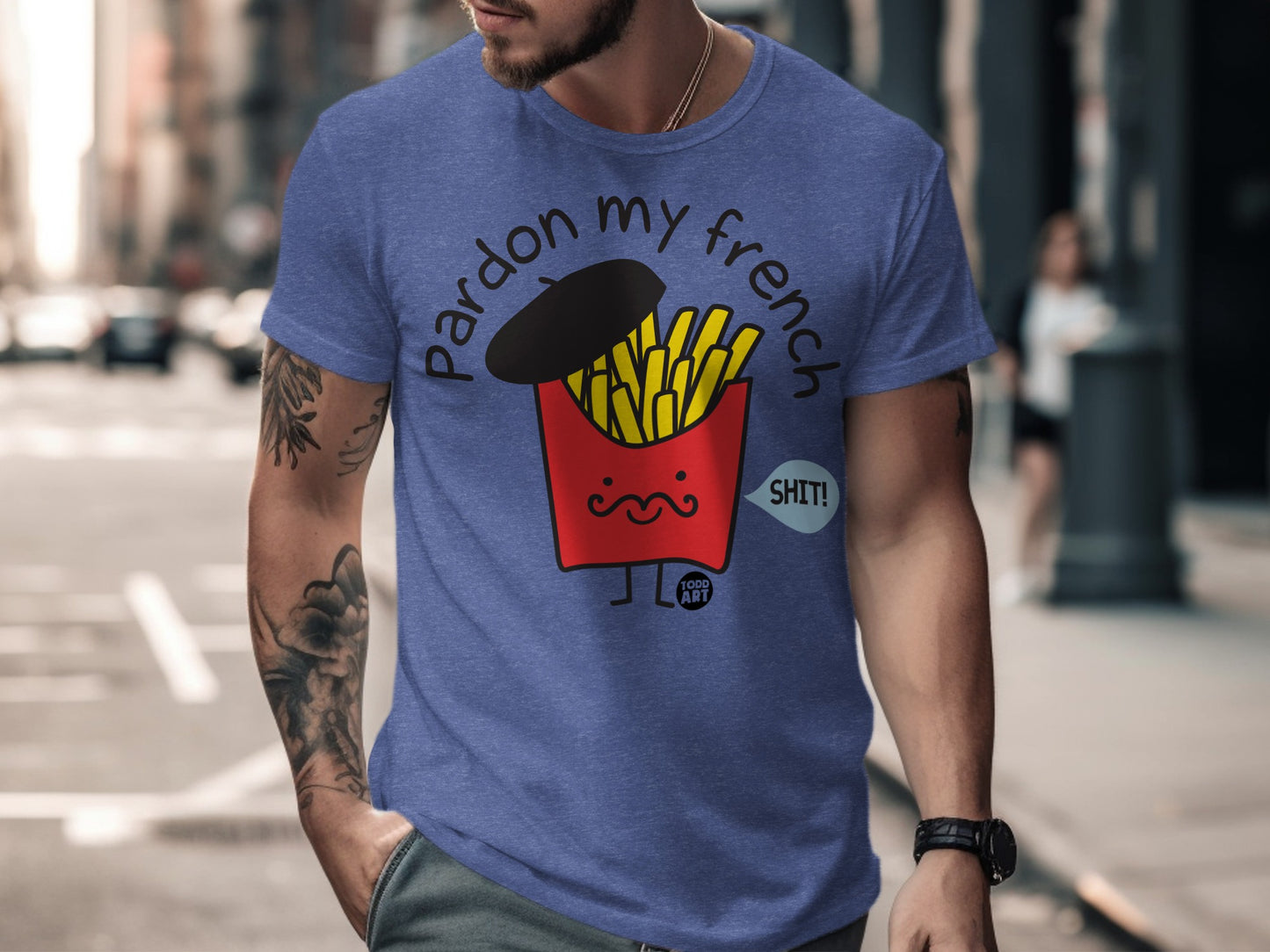 Pardon My French Fries Funny Graphic Tee Shirt product