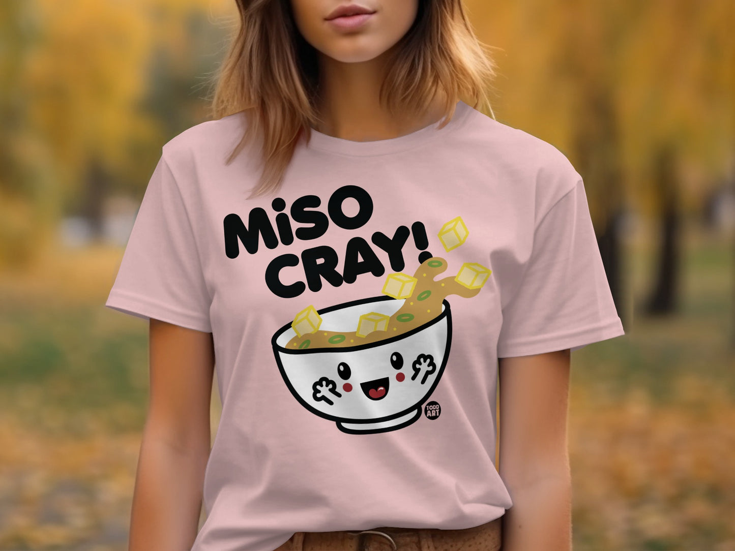 Miso Cray Graphic Tee with Cute Bowl Design