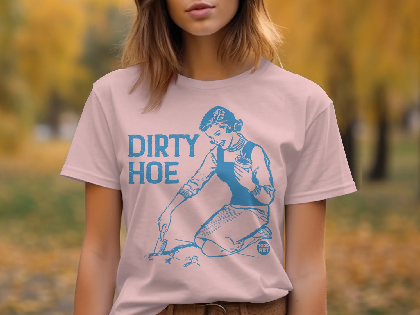 Dirty Hoe Graphic T-Shirt with Retro Artwork Design