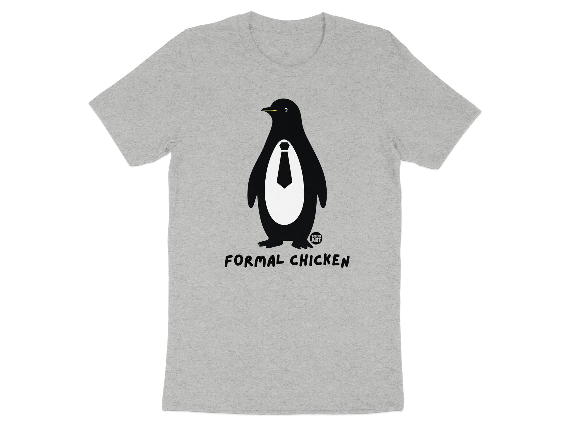Funny Formal Chicken Penguin Graphic T-Shirt