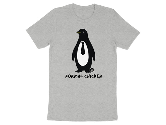 Funny Formal Chicken Penguin Graphic T-Shirt