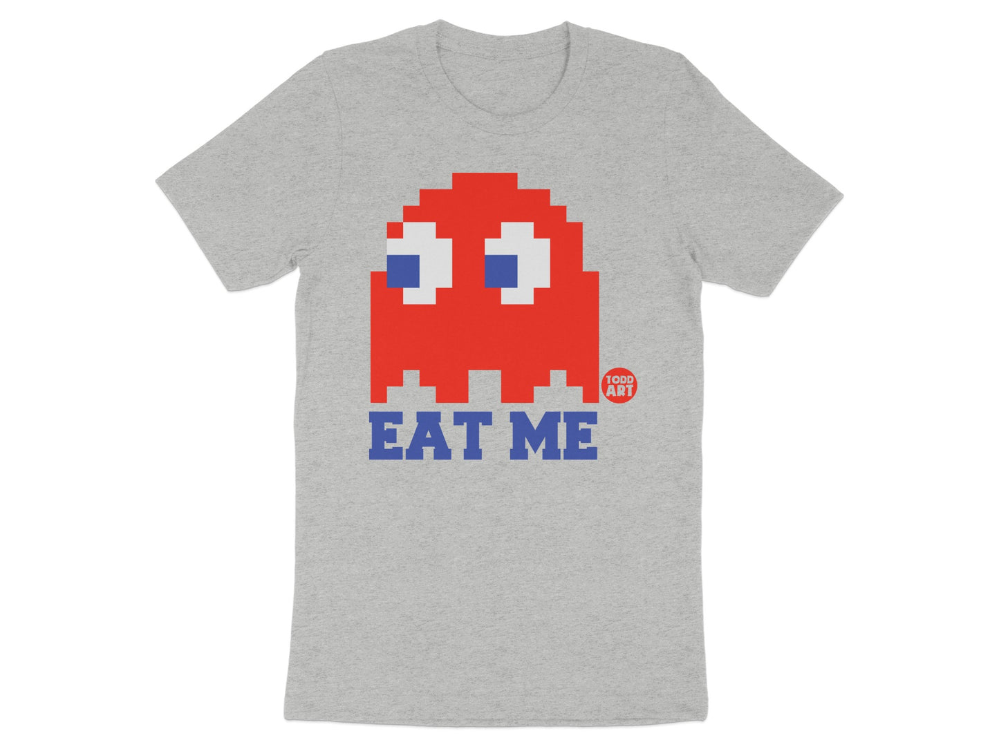 Classic Arcade Red Ghost Eat Me Graphic T-Shirt