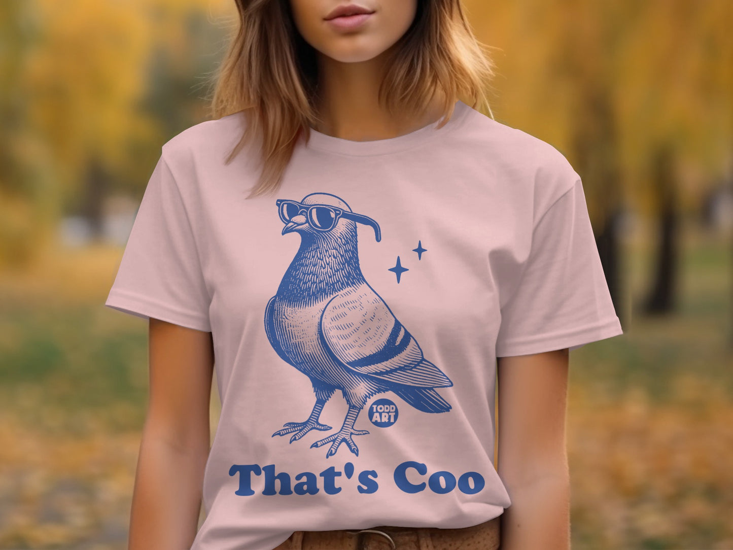 Trendy That's Coo Pigeon Graphic Tee Shirt product type