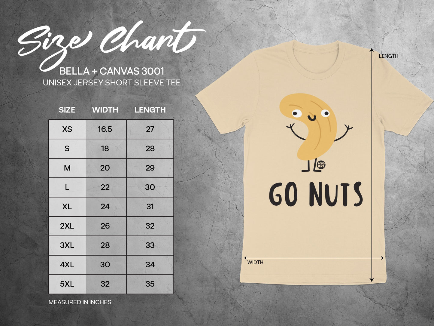 Go Nuts Unisex Jersey Short Sleeve Tee Shirt