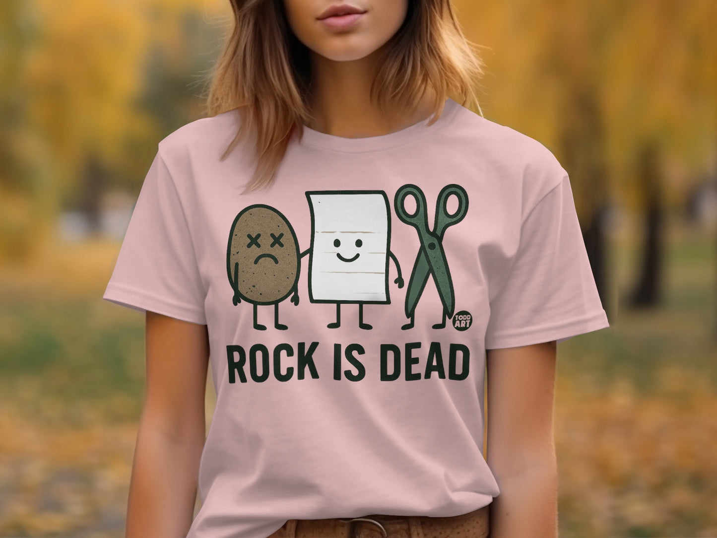 Rock is Dead Funny Graphic T-Shirt product type