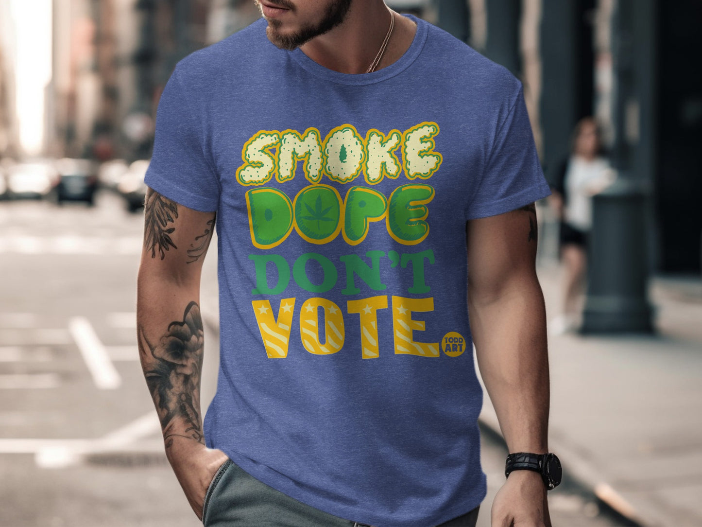 Smoke Dope Don't Vote Graphic T-Shirt for Men