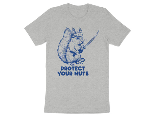 Protect Your Nuts Graphic Tee Shirt Fun Product