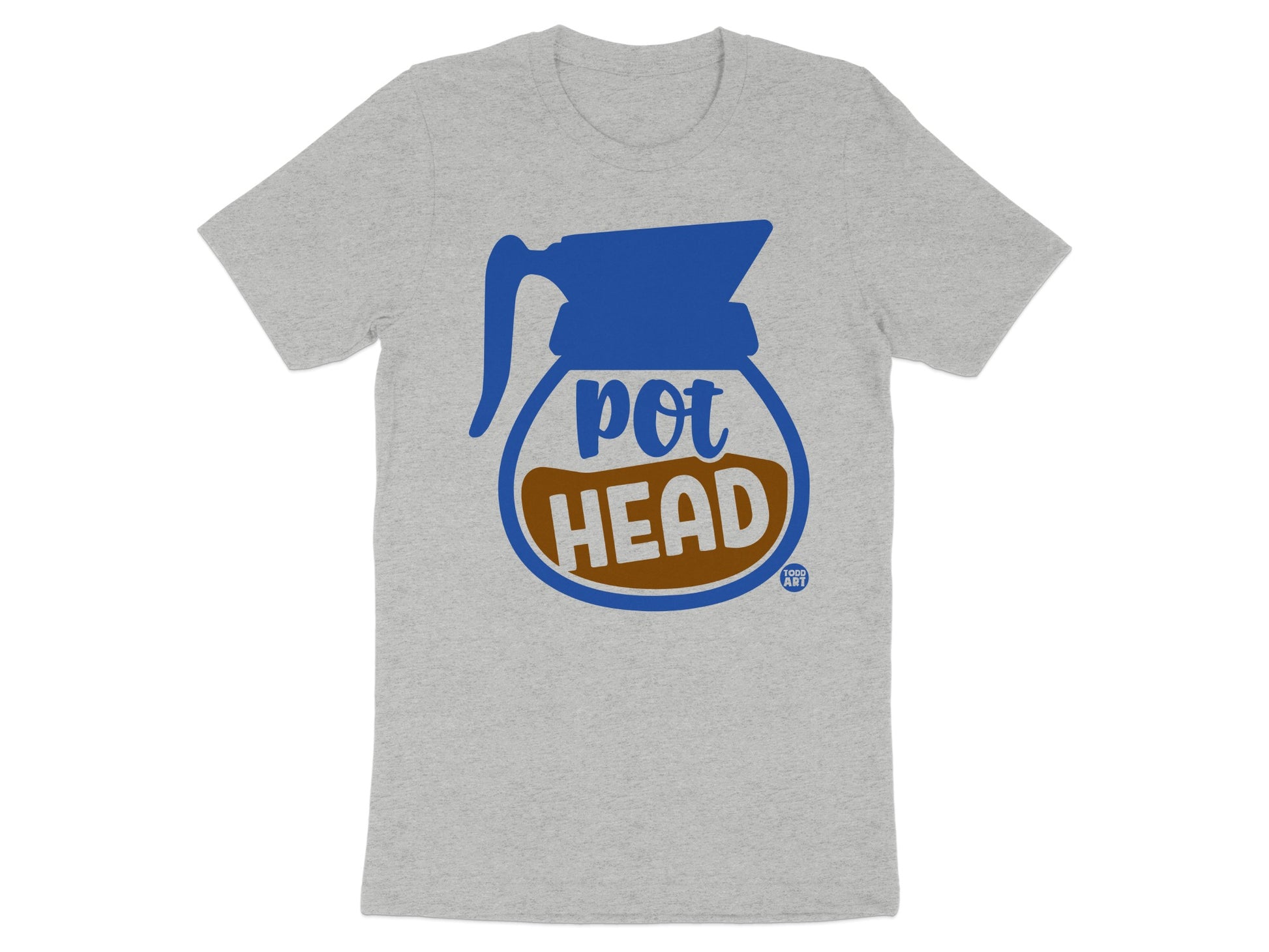 Pot Head Coffee Pot Graphic Grey T-shirt product type