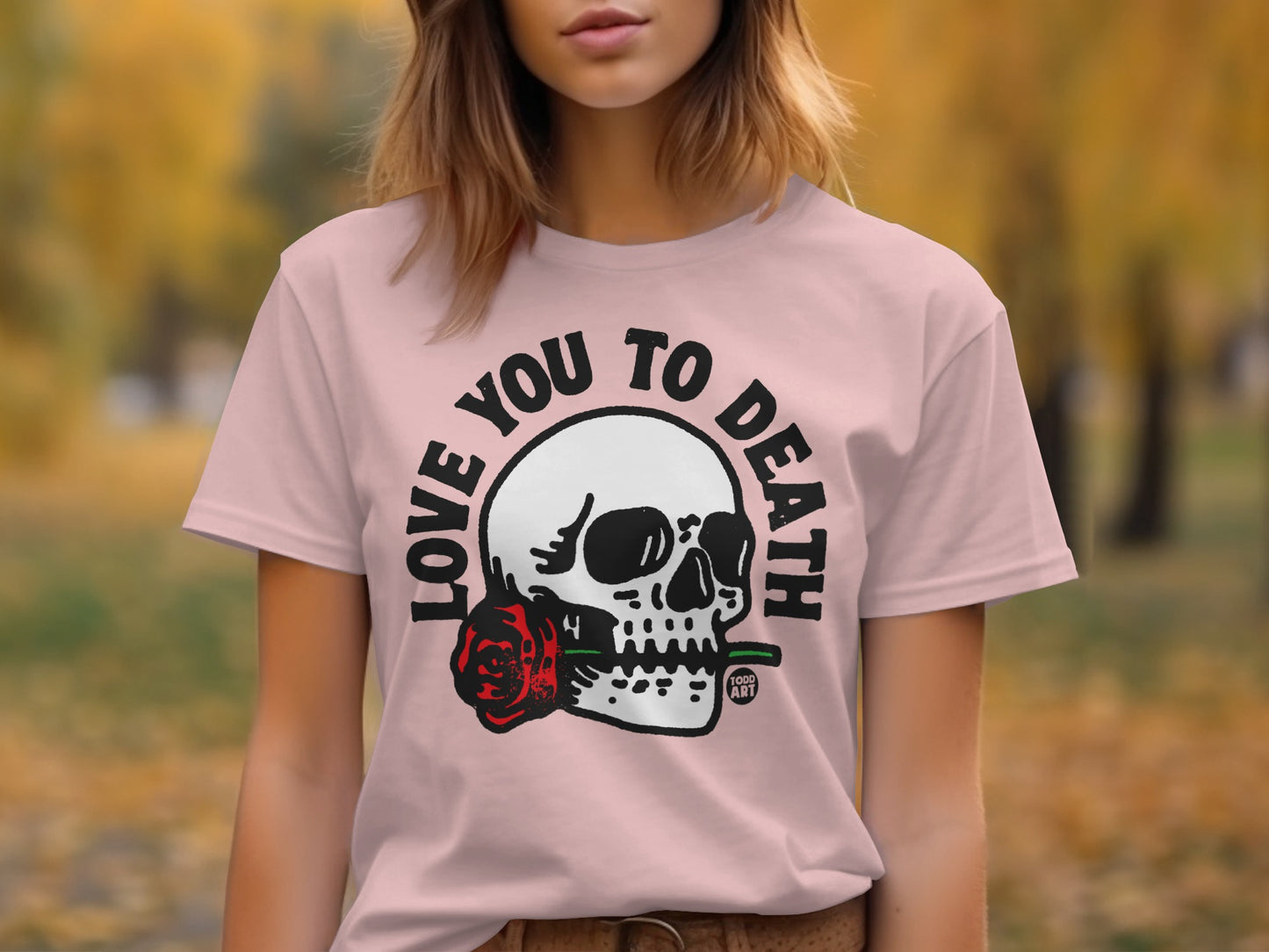 Love You to Death Skull Graphic T-Shirt