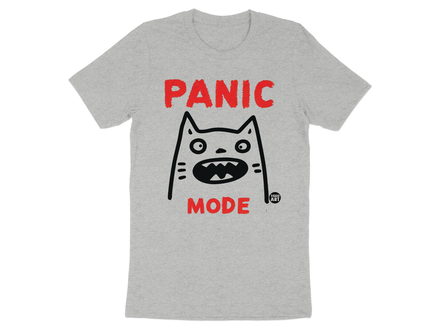 Panic Mode Cat Graphic Tee Shirt product