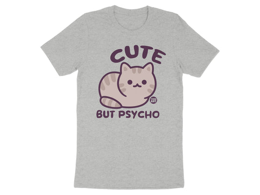 Cute But Psycho Graphic Cat Print T-shirt product