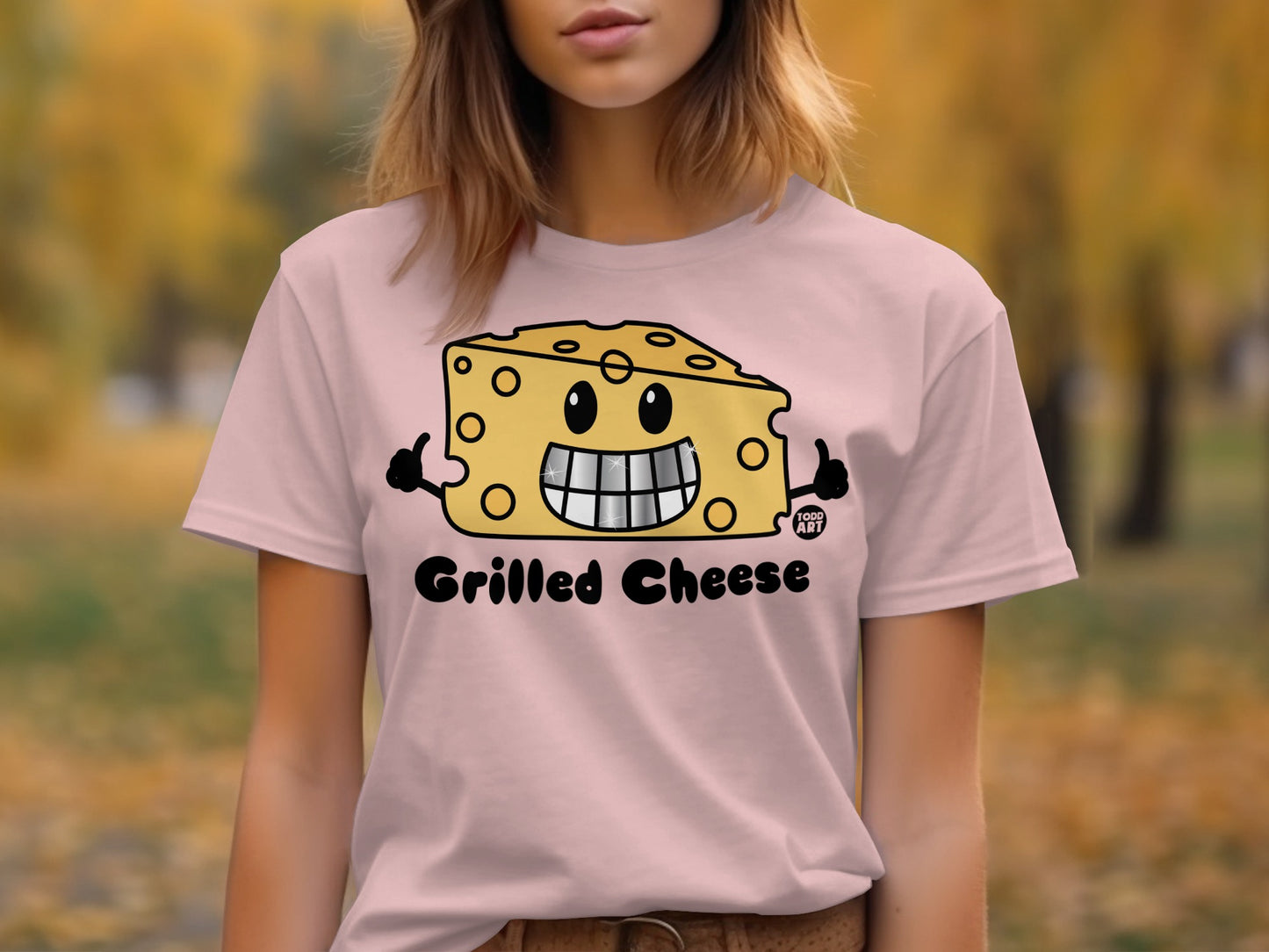 Grilled Cheese Happy Face Graphic T-Shirt product