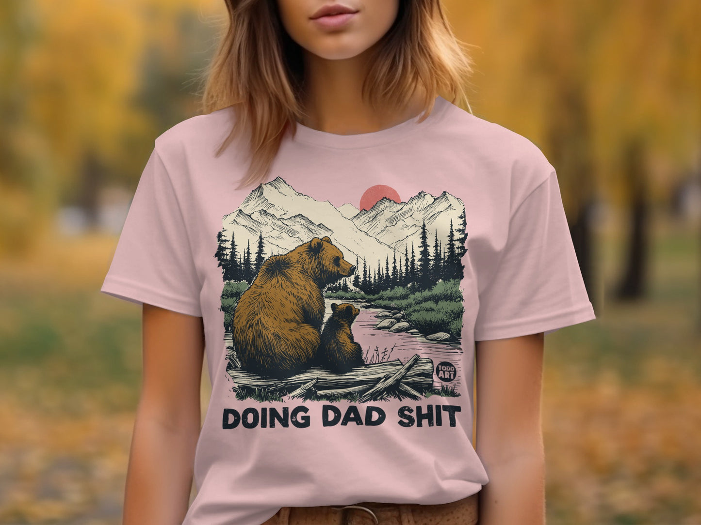 Doing Dad Shit Graphic Bear Design Shirt product type