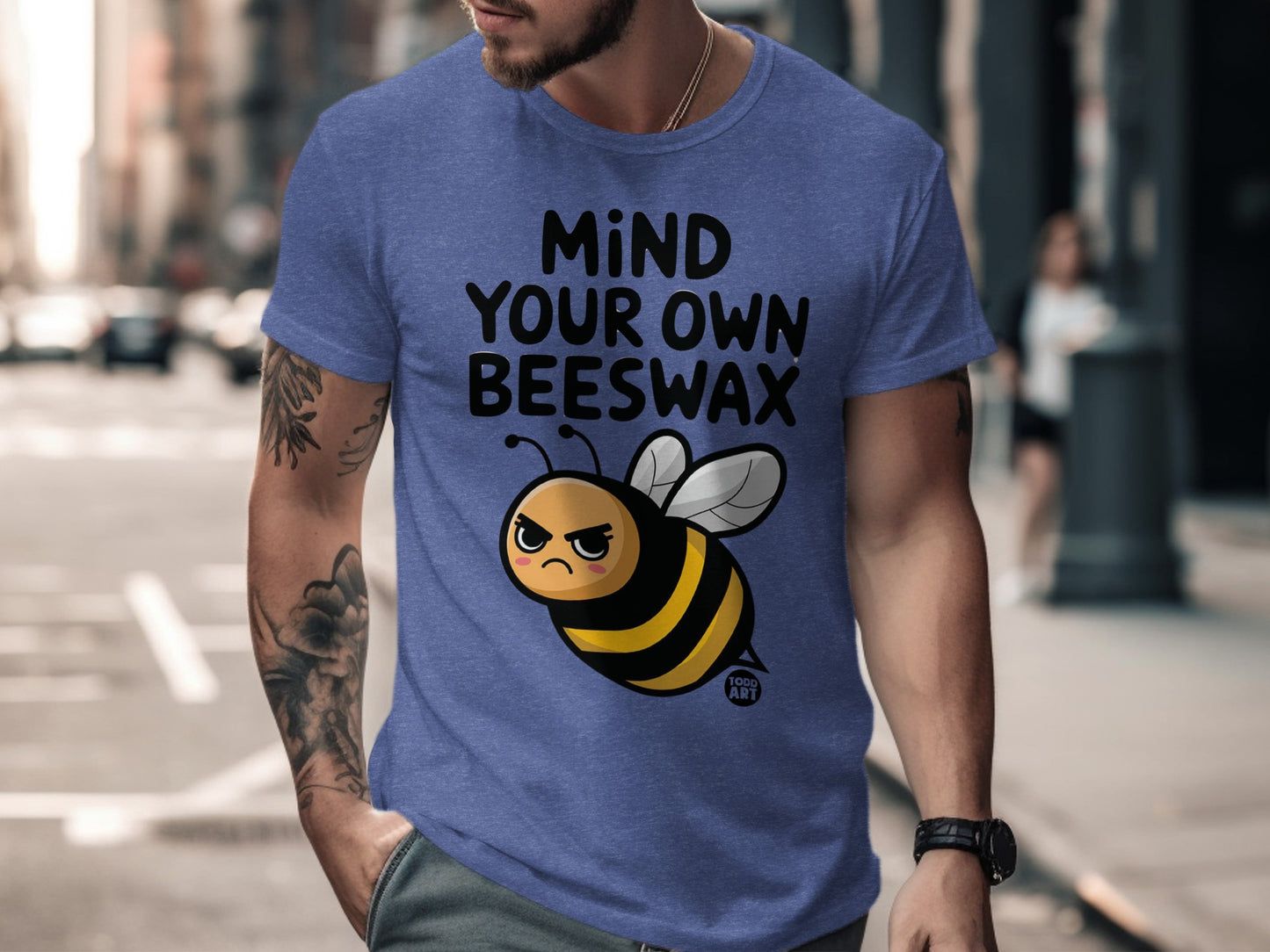 Mind Your Own Beeswax Funny Statement Shirt product