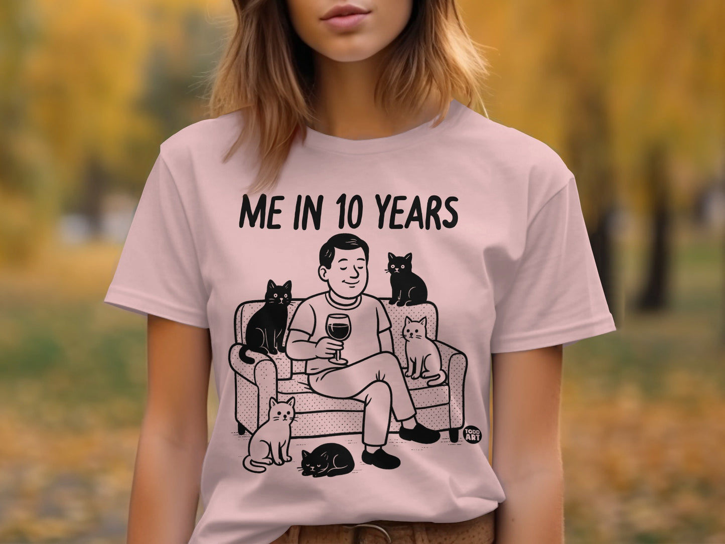 Me in 10 Years with Cats Relaxing T-shirt product