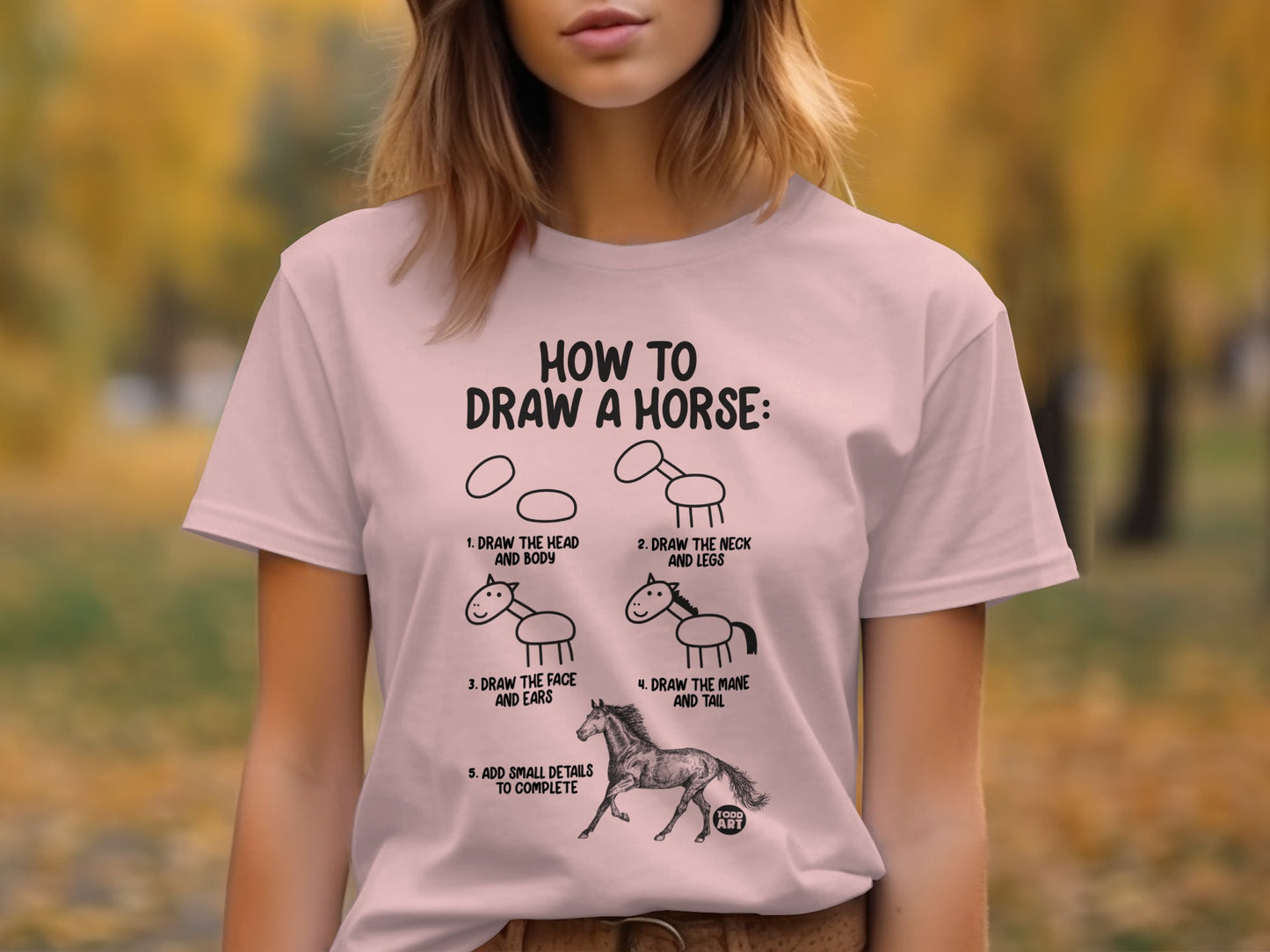 How to Draw a Horse Illustration T-shirt product
