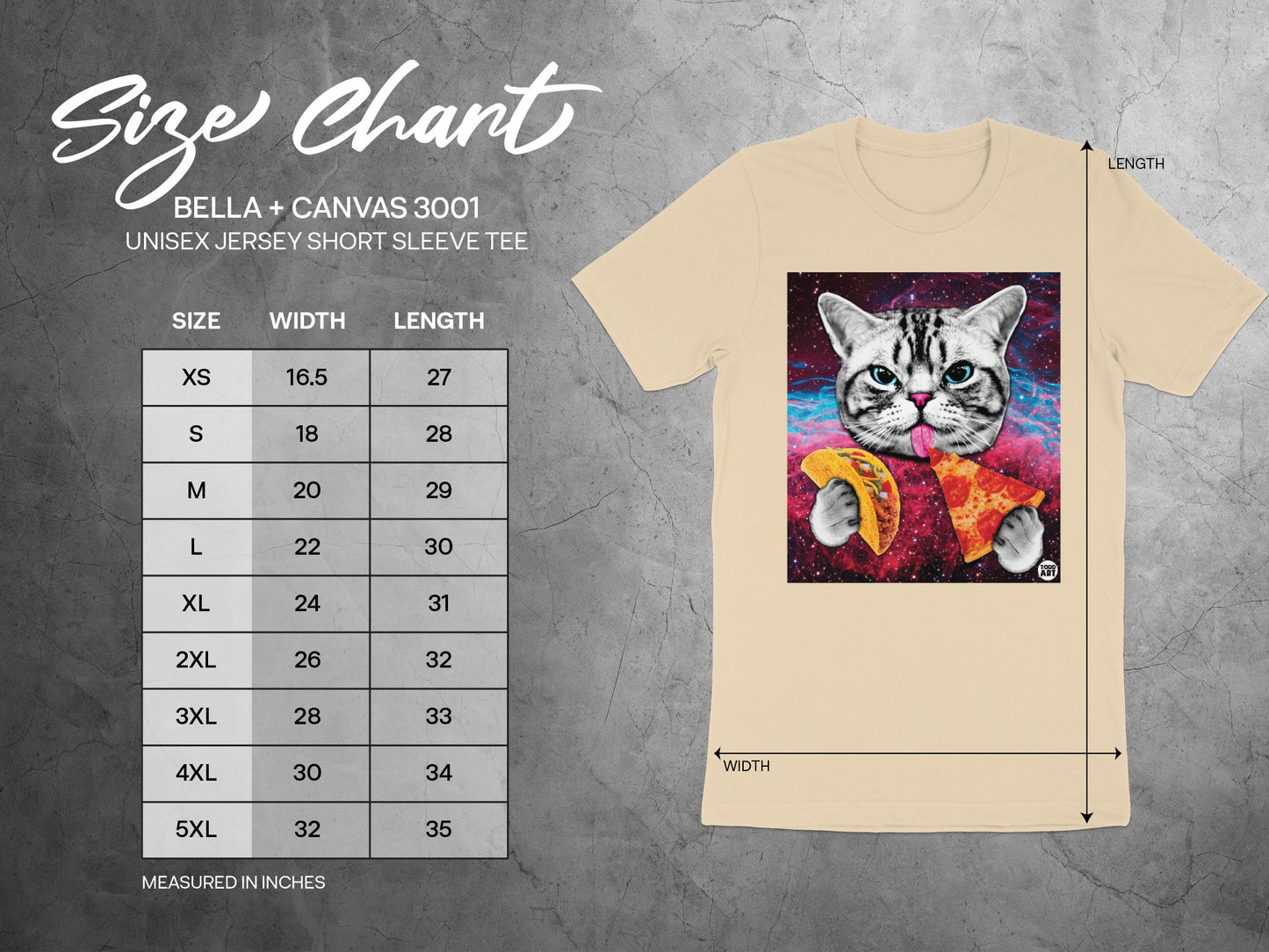 Cat Eating Pizza Graphic Design Unisex Tee Shirt product type