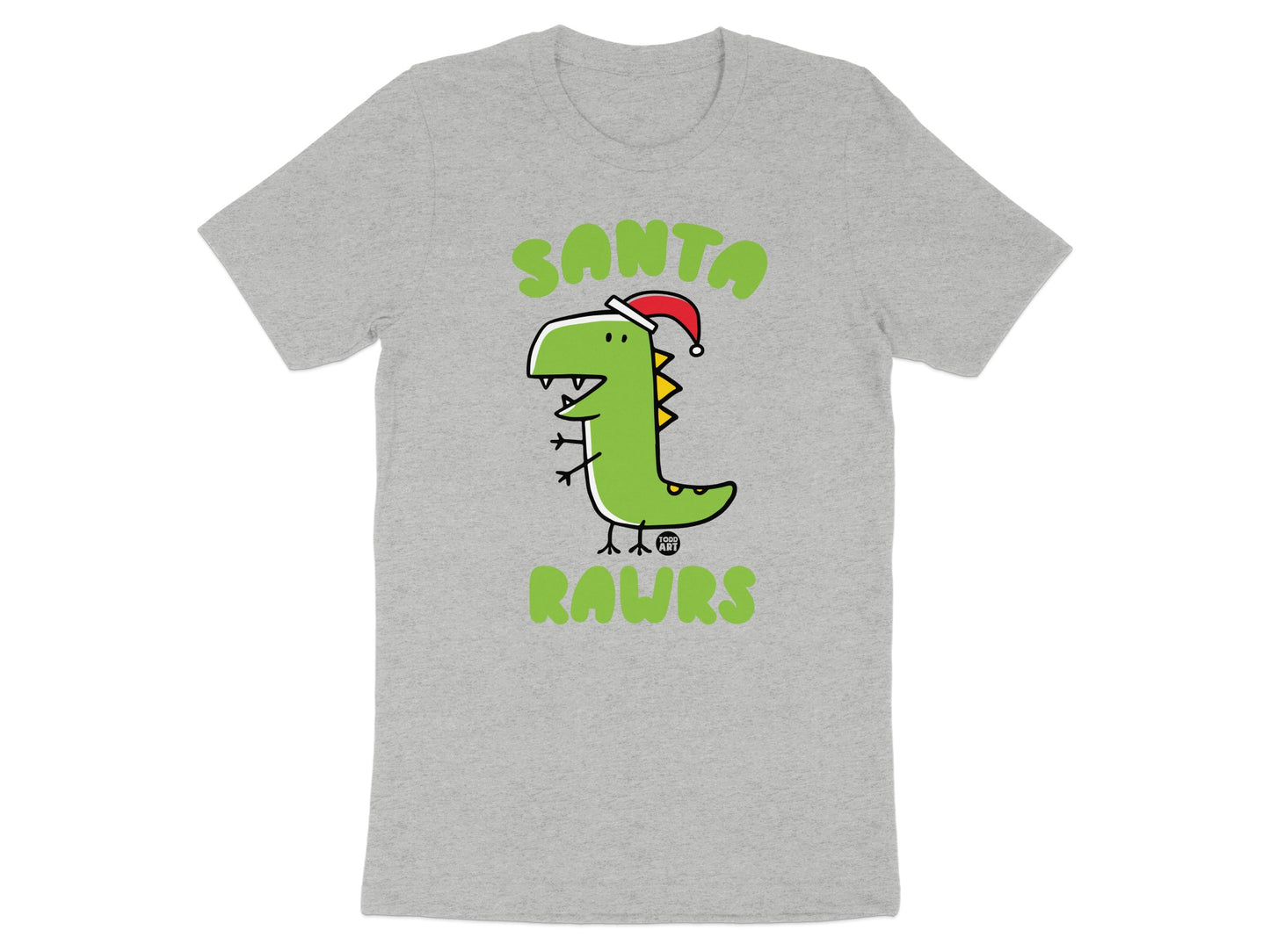 Santa Rawrs Dinosaur Graphic T-Shirt product type