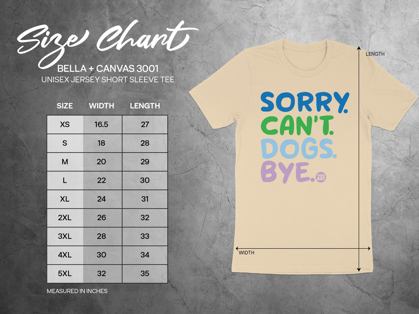 Sorry Can't Dogs Bye Unisex Jersey Short Sleeve Tee product